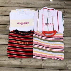 LOT OF 4 Striped Guess Shirts Medium